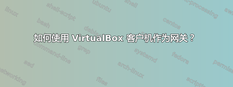 如何使用 VirtualBox 客户机作为网关？