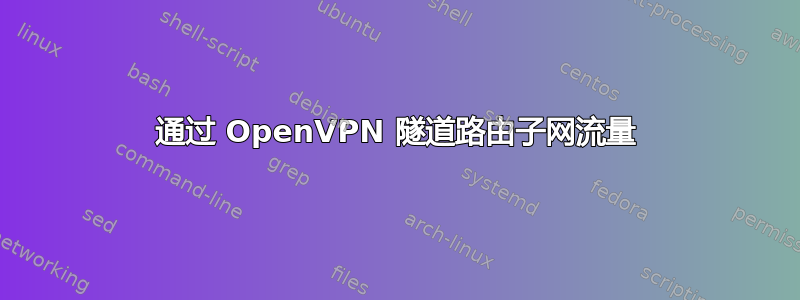 通过 OpenVPN 隧道路由子网流量