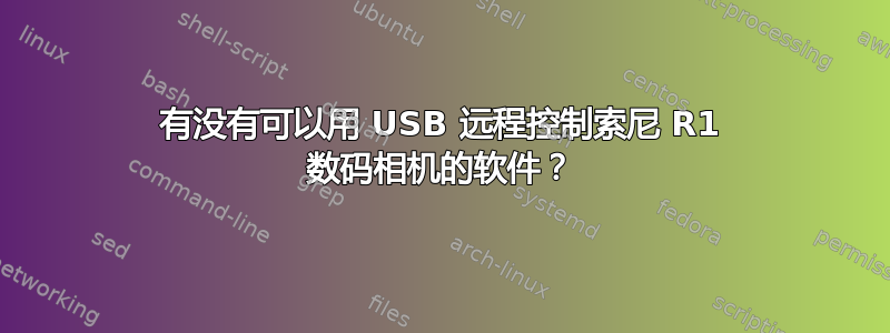 有没有可以用 USB 远程控制索尼 R1 数码相机的软件？