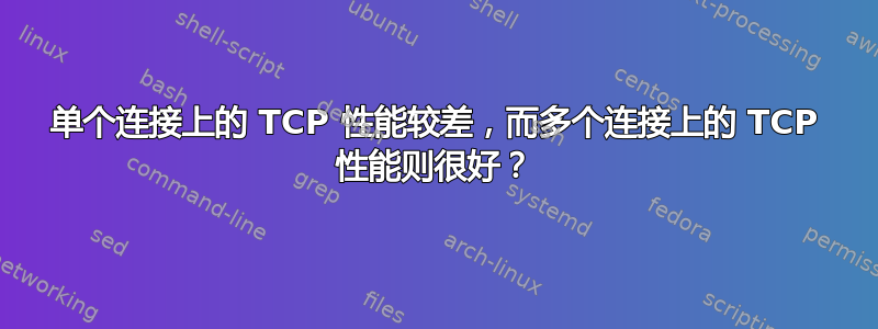 单个连接上的 TCP 性能较差，而多个连接上的 TCP 性能则很好？