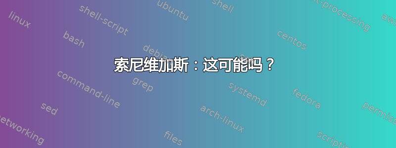 索尼维加斯：这可能吗？