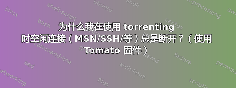 为什么我在使用 torrenting 时空闲连接（MSN/SSH/等）总是断开？（使用 Tomato 固件）