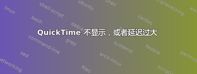 QuickTime 不显示，或者延迟过大