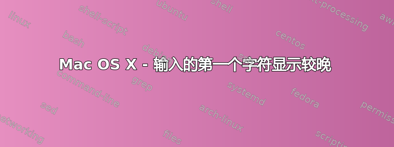 Mac OS X - 输入的第一个字符显示较晚