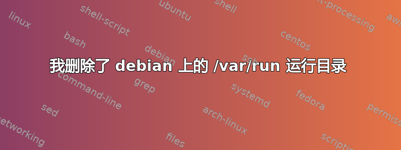 我删除了 debian 上的 /var/run 运行目录