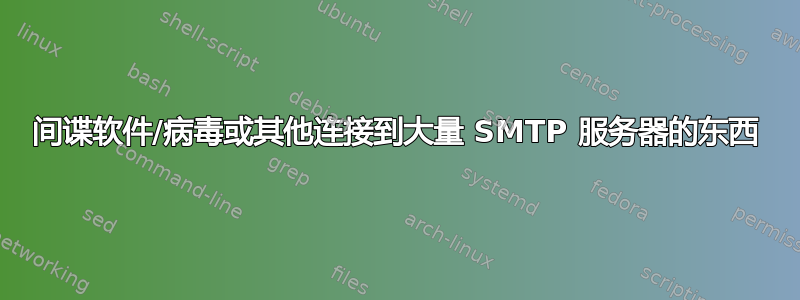 间谍软件/病毒或其他连接到大量 SMTP 服务器的东西