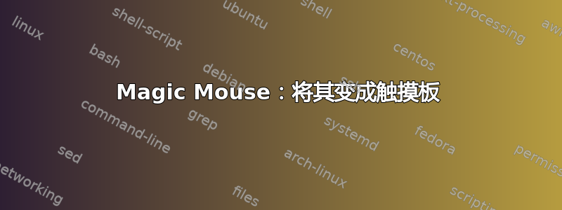 Magic Mouse：将其变成触摸板