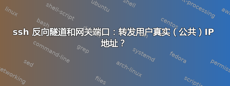 ssh 反向隧道和网关端口：转发用户真实（公共）IP 地址？