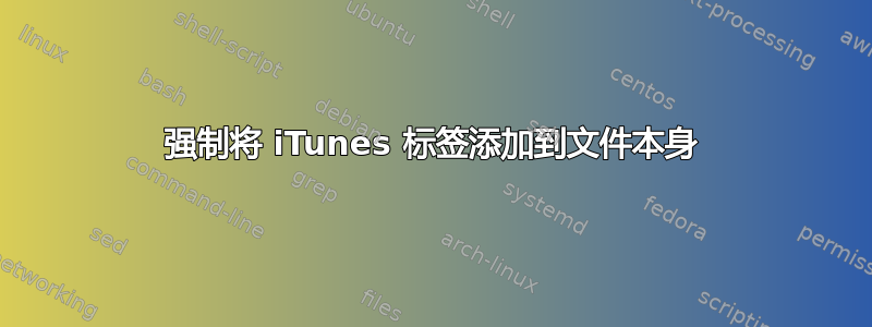 强制将 iTunes 标签添加到文件本身