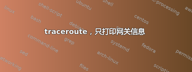 traceroute，只打印网关信息