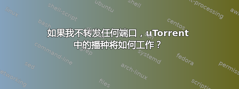 如果我不转发任何端口，uTorrent 中的播种将如何工作？