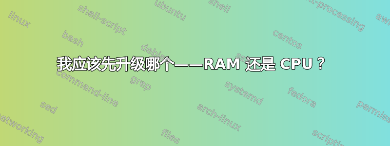 我应该先升级哪个——RAM 还是 CPU？