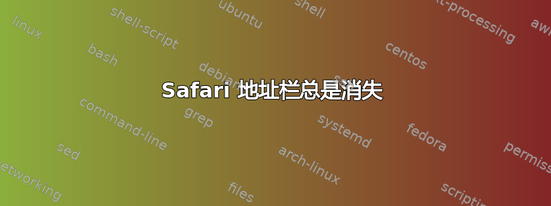 Safari 地址栏总是消失