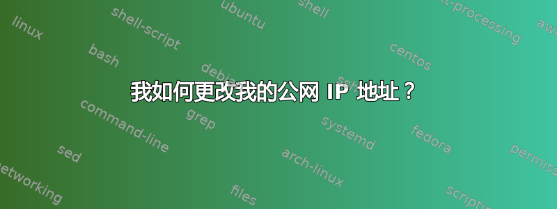 我如何更改我的公网 IP 地址？