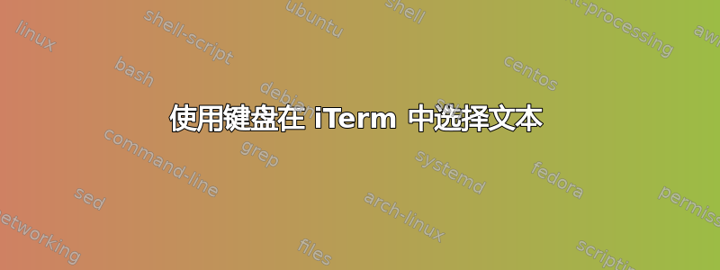 使用键盘在 iTerm 中选择文本