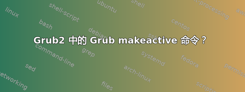 Grub2 中的 Grub makeactive 命令？