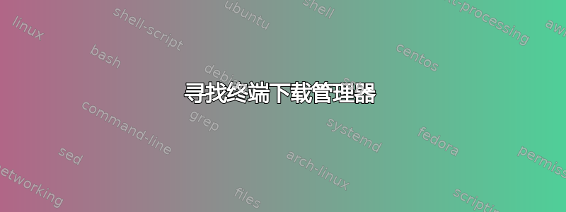 寻找终端下载管理器