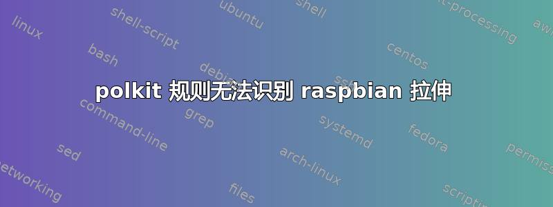 polkit 规则无法识别 raspbian 拉伸