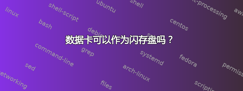 数据卡可以作为闪存盘吗？