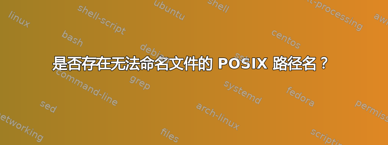 是否存在无法命名文件的 POSIX 路径名？