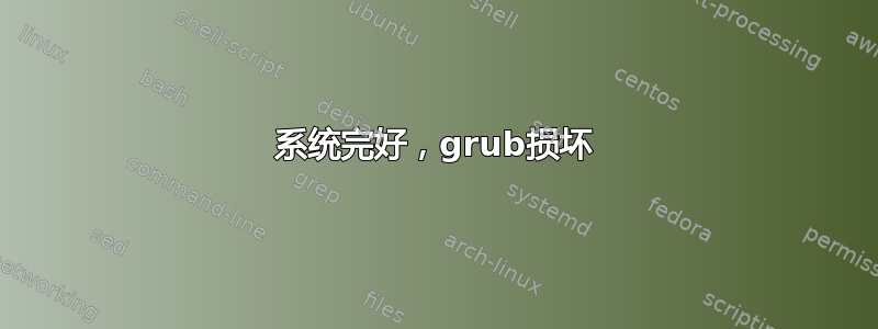 系统完好，grub损坏