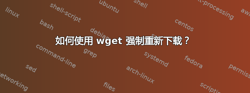 如何使用 wget 强制重新下载？