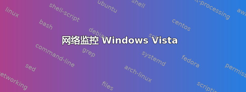 网络监控 Windows Vista 