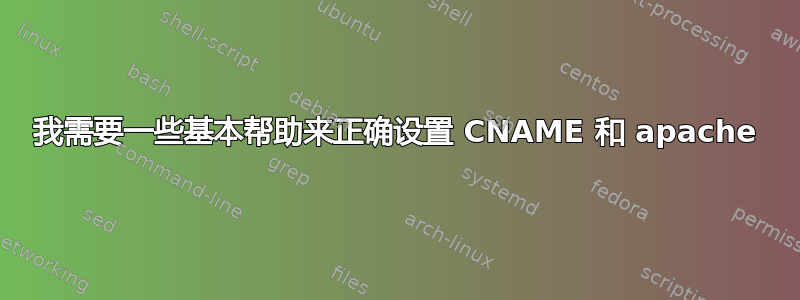 我需要一些基本帮助来正确设置 CNAME 和 apache