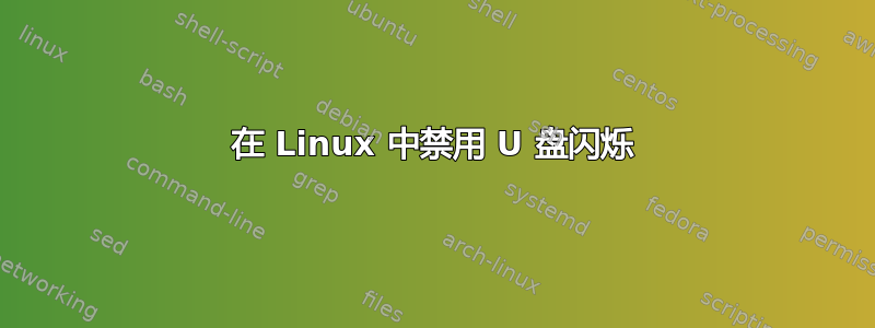 在 Linux 中禁用 U 盘闪烁