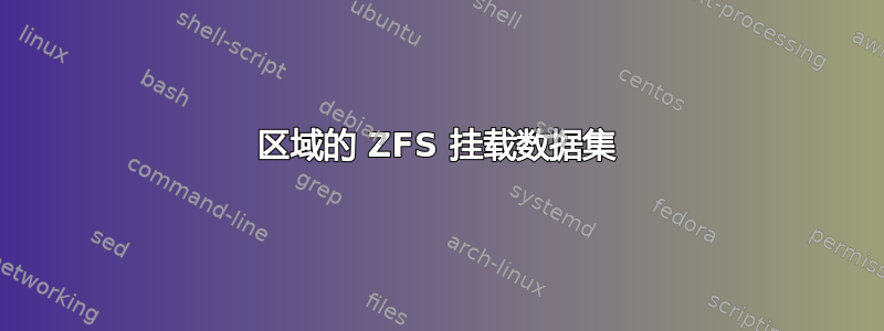 区域的 ZFS 挂载数据集