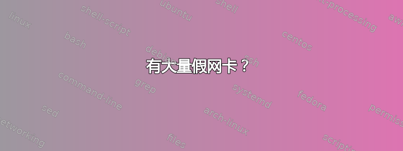 有大量假网卡？