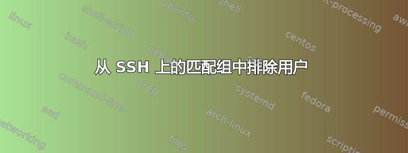 从 SSH 上的匹配组中排除用户