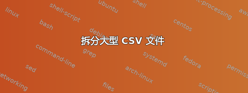 拆分大型 CSV 文件