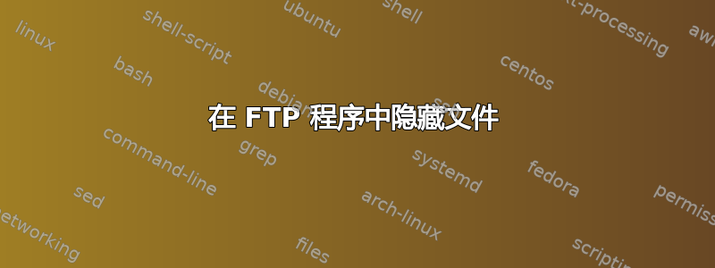 在 FTP 程序中隐藏文件