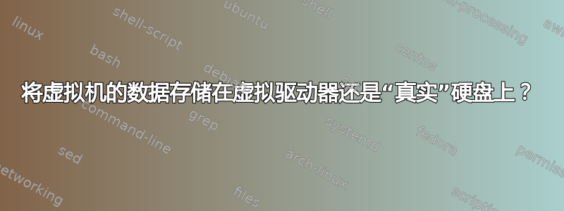 将虚拟机的数据存储在虚拟驱动器还是“真实”硬盘上？