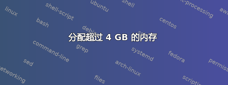 分配超过 4 GB 的内存