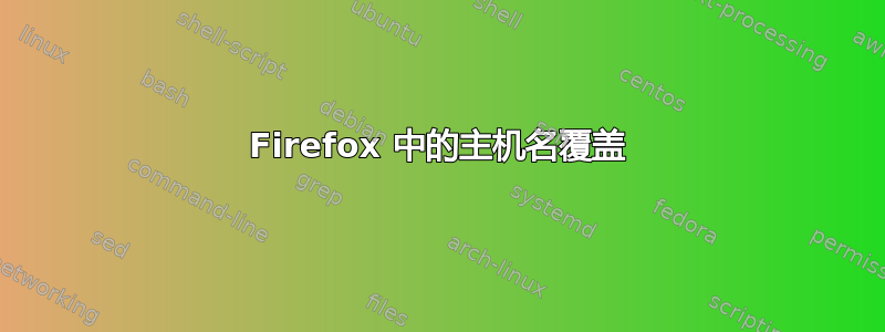 Firefox 中的主机名覆盖