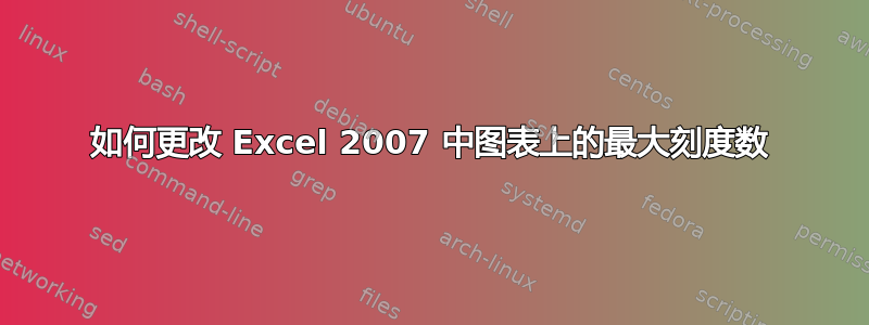 如何更改 Excel 2007 中图表上的最大刻度数