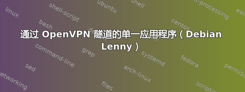 通过 OpenVPN 隧道的单一应用程序（Debian Lenny）