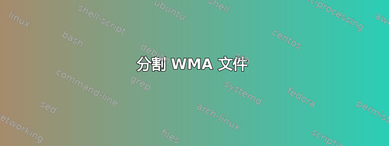 分割 WMA 文件