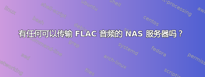 有任何可以传输 FLAC 音频的 NAS 服务器吗？