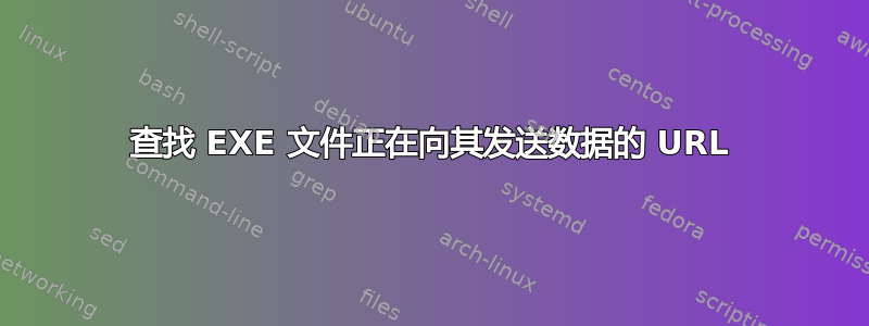 查找 EXE 文件正在向其发送数据的 URL