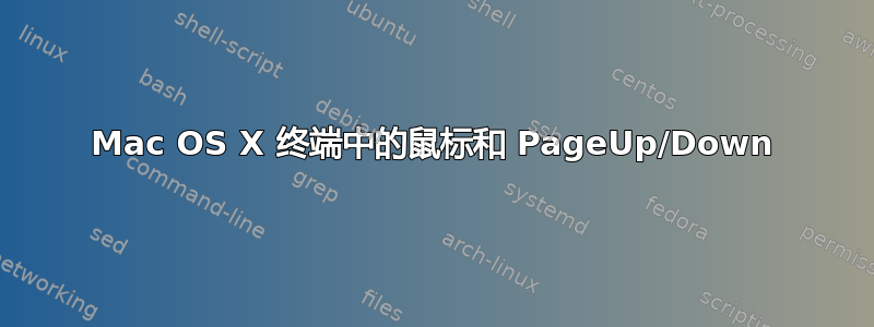 Mac OS X 终端中的鼠标和 PageUp/Down