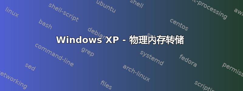 Windows XP - 物理内存转储