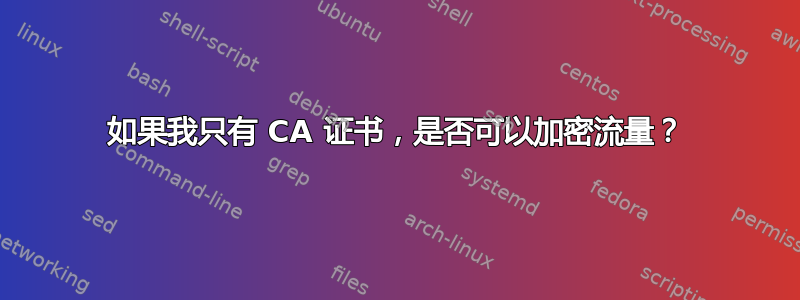 如果我只有 CA 证书，是否可以加密流量？