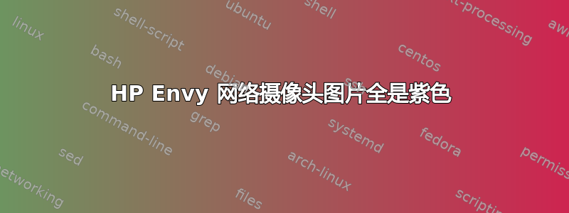 HP Envy 网络摄像头图片全是紫色