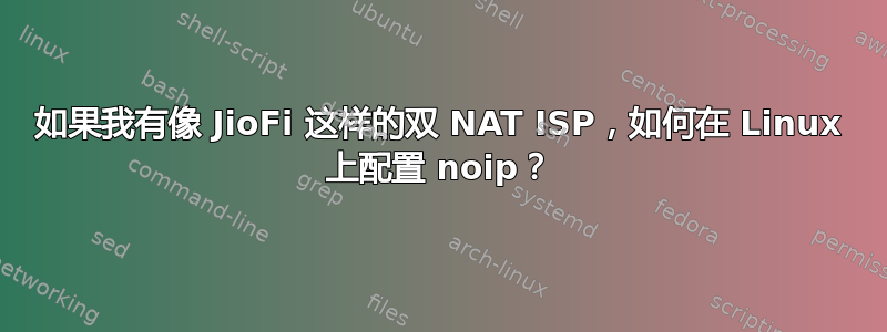 如果我有像 JioFi 这样的双 NAT ISP，如何在 Linux 上配置 noip？