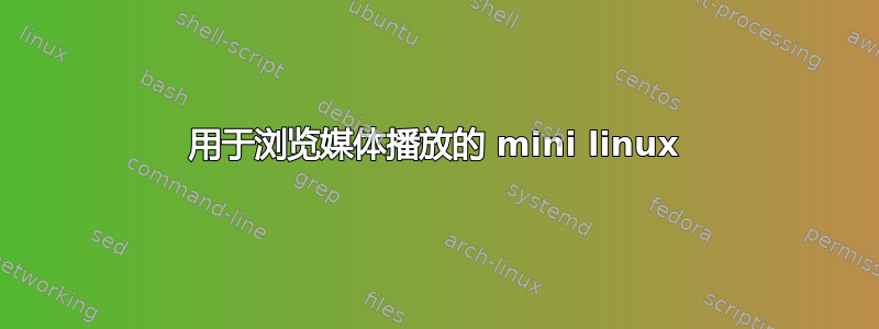 用于浏览媒体播放的 mini linux