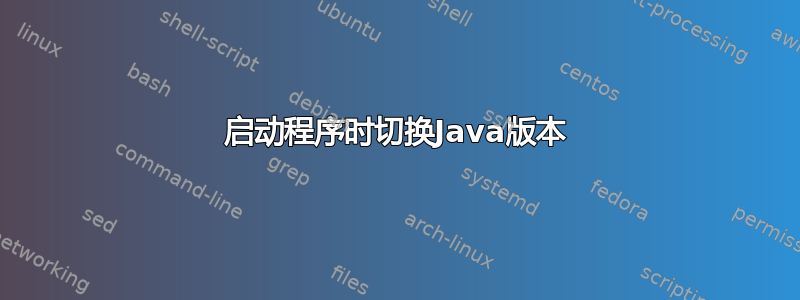 启动程序时切换Java版本