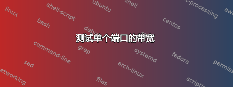 测试单个端口的带宽